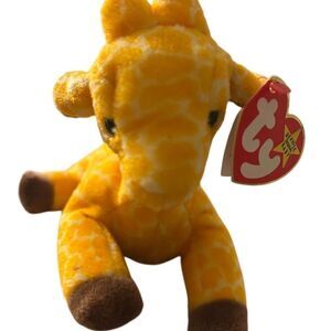 TY Beanie Baby Twigs the Giraffe Brown Plush with Tag Errors